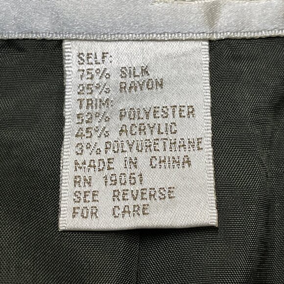 Doncaster Jacket Womans 10 Brown Woven Silk Tweed Blazer Cropped  Dark Academia - Picture 8 of 13